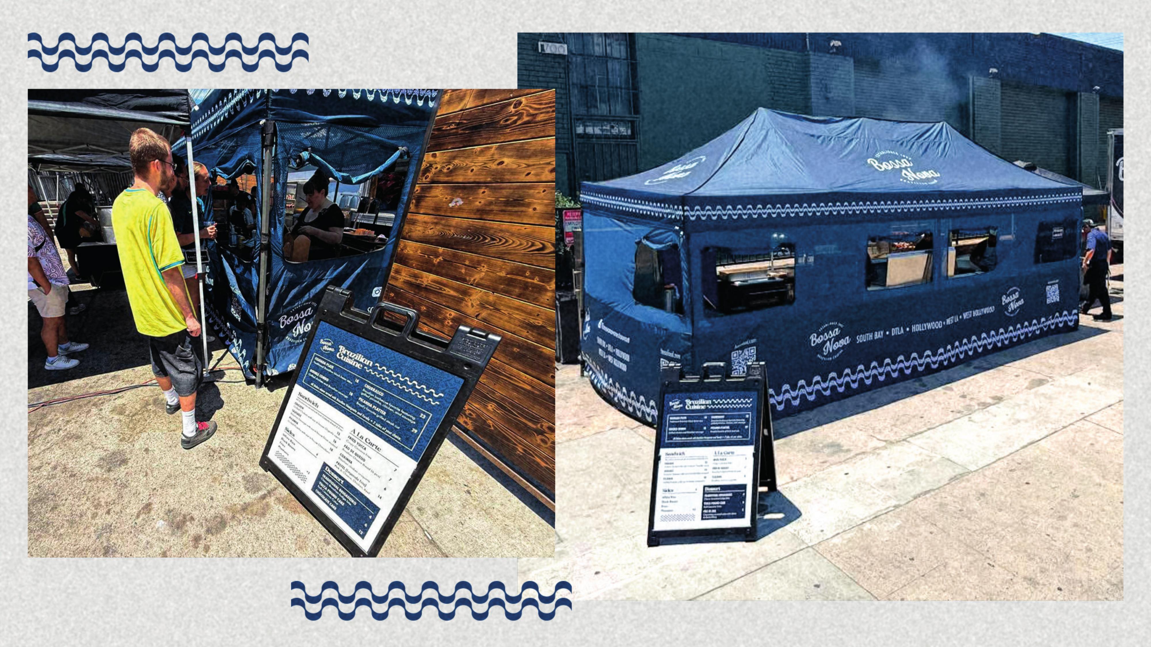 Bossa Nova branded tent and signage